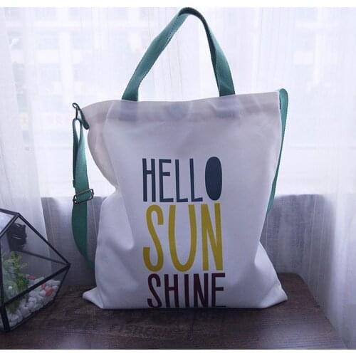 Women Canvas Shoulder Bag Flamingo Female Cotton Cloth Messenger Corssbody Bags Ladies Large Capacity Tote Handbag Shopping Bag