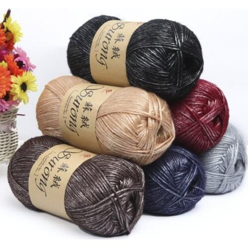 100g Silk Cotton Knitting Yarn Crochet Needlework Thick Wool Thread Yarn For Hand Knitting Scarf Sweater Eco-friendly