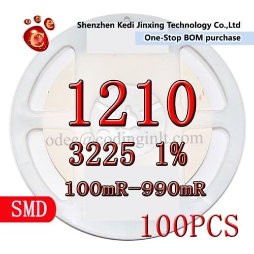 1210 3225 1% SMD resistor 100pcs 0.1R 0.12R 0.15R 0.2R 0.22R 0.24R 0.3R 0.33R 0.36R 0.39R 0.43R 0.47R 0.51R 0.56R 0.62R 0.68R