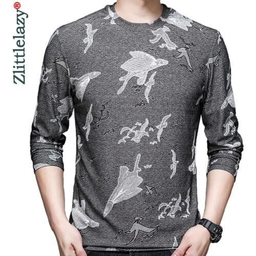 2021 Brand Casual Long Sleeve T Shirt Men Tshirt Summer Mens Clothing Cartoon T-shirt Streetwear Fashion Tee Shirts Tshirts 312
