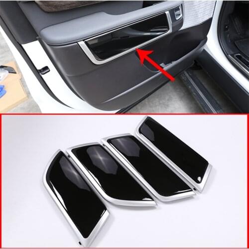4 Pcs Replacement Parts For Land Rover Discovery 5 2017 2018 ABS Interior Door Decoration Panel Cover Trim