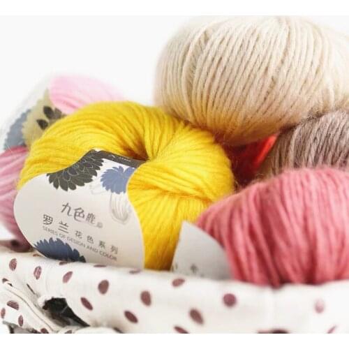 6pcs 50g/Ball Mohair Wool Thick Yarn For Hand Knitting Sweater Scarf Coat Hat A
