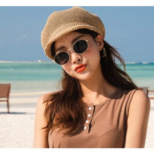 Beret Women Sun Hat Painter Hat Outdoor Travel Beach Hat Light Breathable Women Summer Sun Visor Femme Retro Fashion