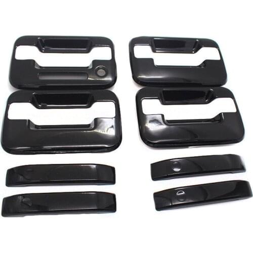 Loyalty for Ford F150 2004-2014 Door Handle Cover Glossy-Black Series 8pcs Car Accessories Without Passenger Keyhole Keypad