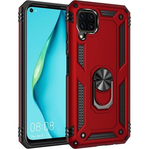 Luxury Shockproof Car Holder Ring Magnet Case On The For Huawei P40 Lite Bumper Case Soft Protector Cover Huawei P40Lite 4G Case