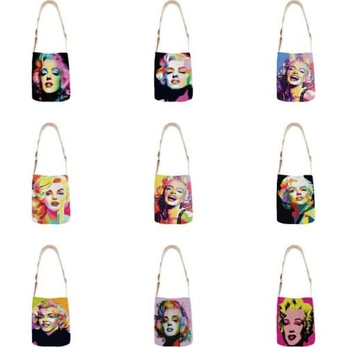 Color oil painting leisure tote bag linen bag environmental protection shopping bag outdoor beach bag leisure tote bag