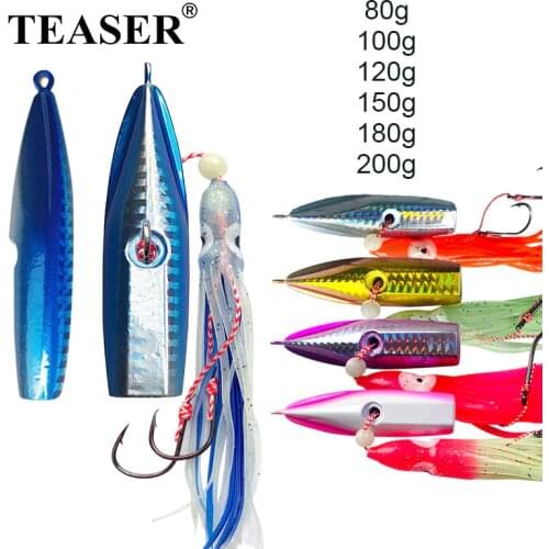 TEASER 120g 150g 180g 200g Bottomship Inchiku Fishing Lure Jig Slow Sinking Saltwater Squid Jigs BKK Hooks For Kingfish Snapper