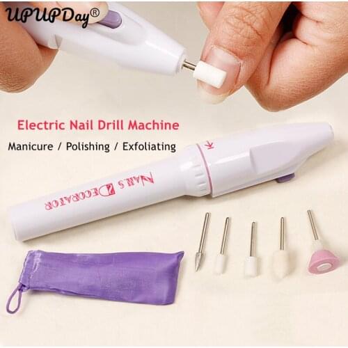 Electric Nail Drill 5-in-1 Manicure Kit Removal Tools Grinder Grooming Polisher Machine Cutter for Manicure Set Polish Calluses