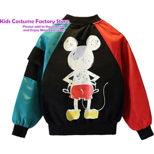 Spring Autumn Childrens Clothing Cartoon Mickey Jacket Boys Girls Baby Outing Clothes Jacket Children Zipper Cardigan Jacket