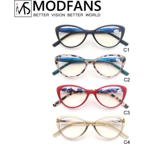 Progressive Reading Glasses Women Cat Eye Bifocal Readers Multifocal Blue Light Glasses Reading