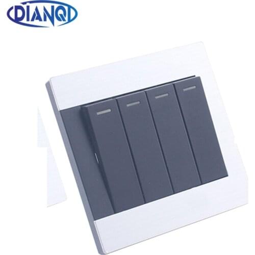 Wall switch touch light switch access control the switches AC 110-250V 10a 4 gang 1way