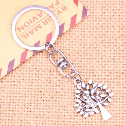 New Fashion Keychain 30x24mm world tree Pendants DIY Men Jewelry Car Key Chain Ring Holder Souvenir For Gift