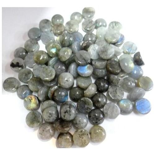 Wholesale Natuursteen Quartz crystal labradorite Opal lapis lazuli Ronde Cabochon 8mmJewelry making pendant jewelry 30pcs A6
