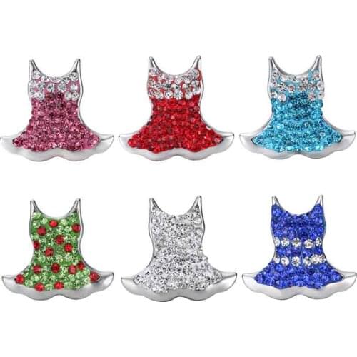 Wholesale w029 flower 18mm 20mm rhinestone metal button for snap button Bracelet Necklace Jewelry For Women Silver jewelry