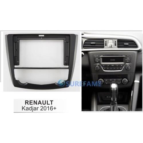 9 inch Car Fascia Radio Panel for RENAULT KADJAR 2016+ Dash Kit Install Facia Console Bezel Adapter 9inch Plate Trim Cover