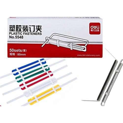 Folder for documentsPlastic metal binding clip color paper clip loose-leaf document two-hole binding strip binding buckle 80mm