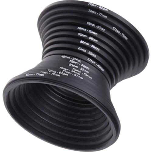Filter Ring Adapter Step Up 37 40.5 49 52 55 58 62 67 72 77 82 Lens Step Up Down Ring Filter Adapter