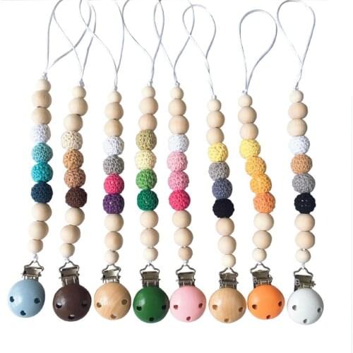 Personalised Silicone Baby Pacifier Clips Chain Nipple Pacifier Chain with Mouse Holder for Baby, Baby Shower Gift