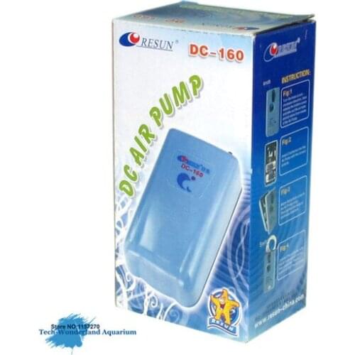 Portable battery air pump for aquarium fishing oxygen pump ultra silent RESUN DC-160 free shipping