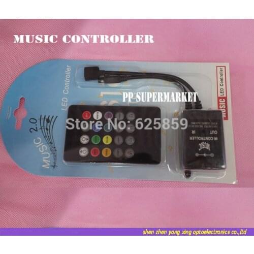 20 Keys Music Voice Sensor Controller Sound IR Remote Control Practical Home Party RGB 3528 5050 LED Strip light RGB Controllers