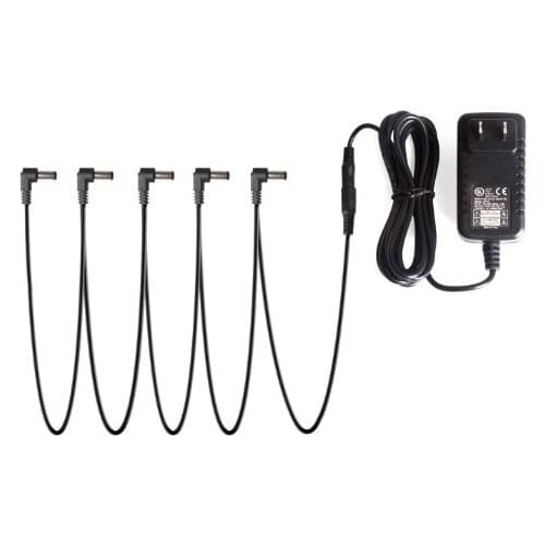 USA US Plug 9V Power Adapter for Guitar Effect Pedals Plus 5 way 1 to 5 Daisy Chain Cable power for 5 pedals