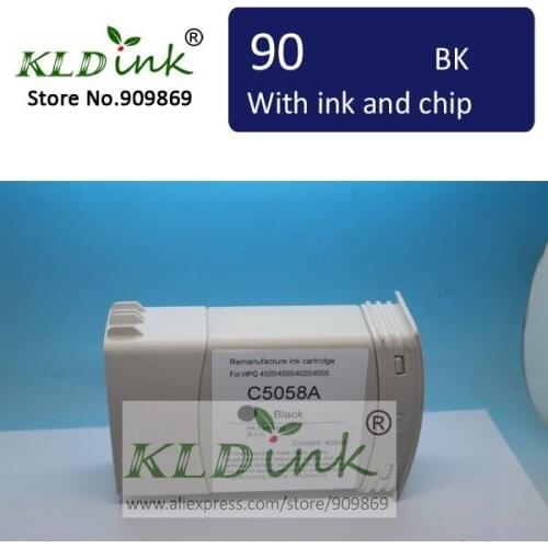 Compatible HP90 C5058A BLACK ink cartridge for Designjet 4000 4020 4500 4520 printer