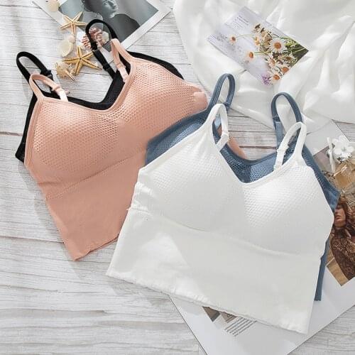 Sports Bra Women Bras Breathable Crop Top Anti-sweat Shockproof Padded Yoga Athletic Gym Running Fitness Workout Sport Top