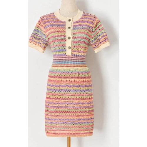 TUNJUEFS Summer Striped Dresses