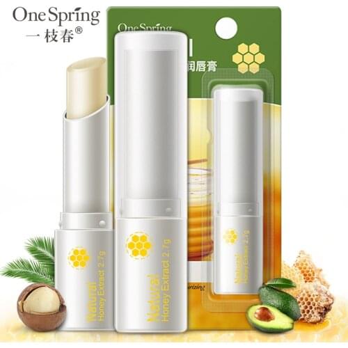 One Spring Honey Lip Balm Fresh Plant Lip Care Hydrating Moisturizing Fade Lipstick Color Mood Changing Lip Balm TSLM1