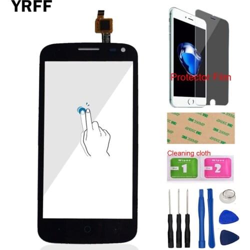 YRFF 4.5'' Touch Front Glass For ZTE Blade Q Lux / Qlux 3G 4G Touch Screen Touch Digitizer Panel Tools + Protector Film Adhesive