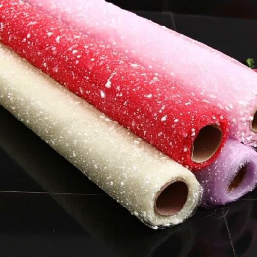 Dot SnowflaTulle Roll Tutu Girls Skirts Or Table Background Decor DIY Flower Gift Wrap Ribbon For Bride Baby Shower 48CM*3.6M
