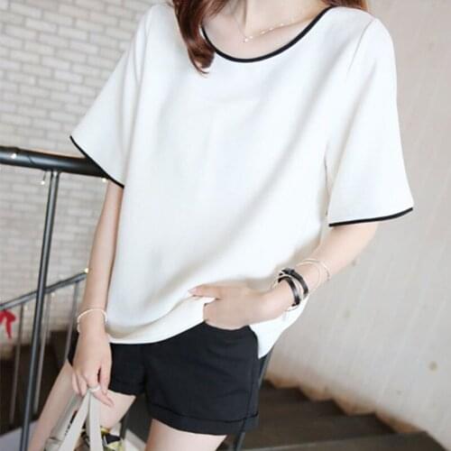Summer T-shirt Short Sleeve Korean Harajuku Women Tee Clothes 2020 Womens Tshirts Casual White Oversized T Shirt Black