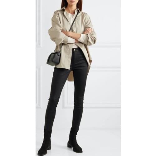 Tote*e autumn & spring season pima cotton casual long sleeve loose style shirt women blouse jacket