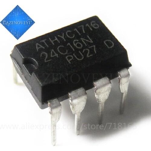 10pcs/lot AT24C16-PU27 AT24C16 24C16 DIP-8 In Stock