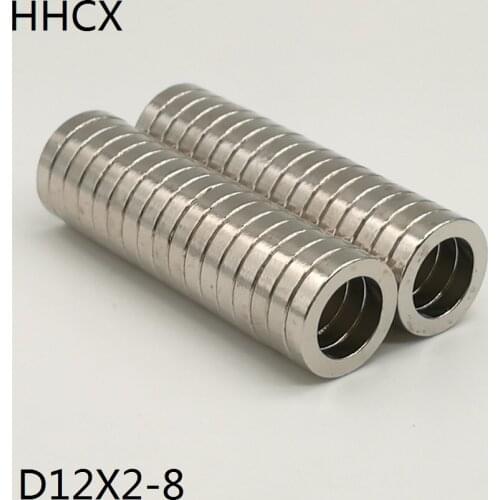 10pcs/lot Ring magnet 12*2 Hole 8 N35 magnet 12x2 magnets 12x2-8 for speaker