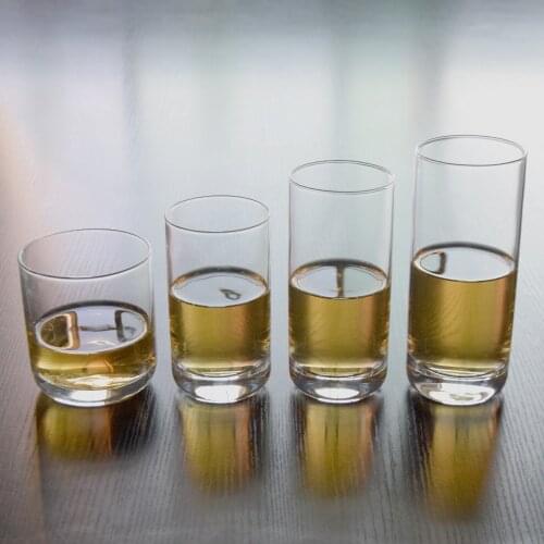 2 Pcs/slot classical transparent fashion whiskey wine glass party pub wine drinking glass cups 0901-70