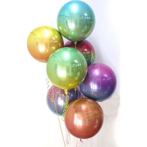 3pcs 22inch Wedding Balloons Gradient Rainbow Birthday Balloon Iridescent Globos Valentines Day Party Decoration Helium Baloon