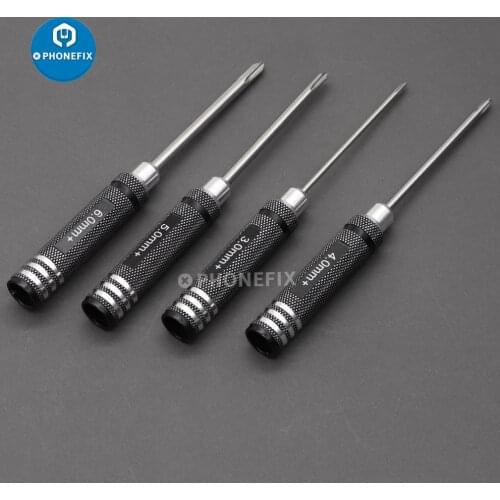 4pcs Hex Cross Head Screwdriver Bits RC Screwdriver Tools Kit Set Precision Drills Kit Driver Hand Tools for RC Car Helicopter