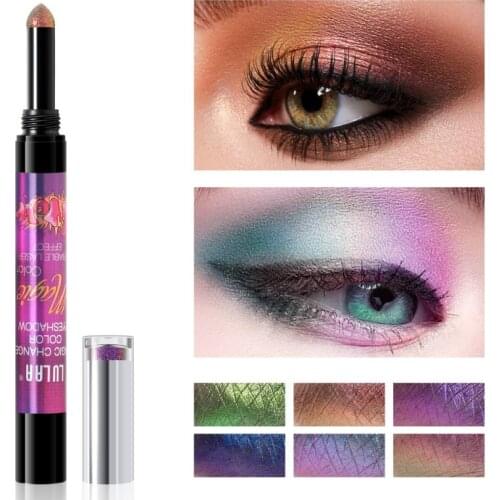 6 Colors Air Cushion Eyeshadow Pen Subvert the Tradition Beauty Nail Pen Dual-use Glitter Powder Eyeshadow Pencil TSLM1