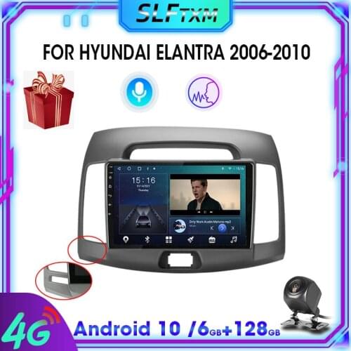 SLFTXM 2Din Android10.0 Car Radio For Hyundai Elantra 2006-2010 Multimedia Video Player Split Screen GPS Navigaion 4G+WIFI RDS