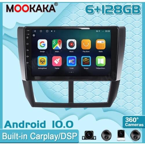 6+128GB Android10 For Subaru Forester 2008-2013 Car Multimedia Player GPS Navigation Audio Stereo Screen Head Unit Tape Recorde