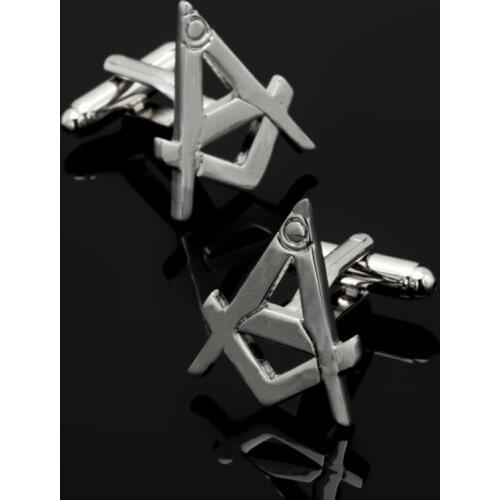 Free shipping, New Silvery Masonic Cufflinks fashion mens and womens shirt Cufflinks senior designer exclusive button gift
