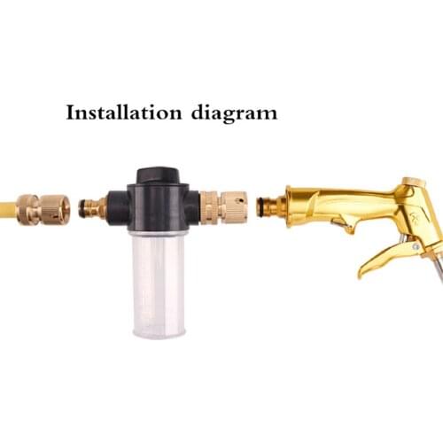 Household Tap Water High-pressure Car Wash Gun Foam Sprayer Can Cleaning Nozzle Foaming Brush Artifact