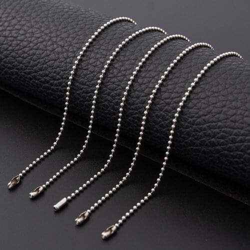 100pcs/Lot 8/10/12/15/20cm Hot Sale Silver Color Beads Chain For Jewelry Wholesale