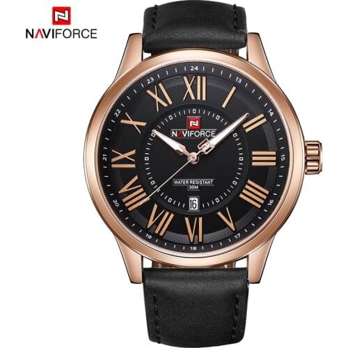 NAVIFORCE Luxury Brand Watches for Men Quartz Sports Man Watch Military Sport Waterproof Leather Male Clock Relogio Masculino