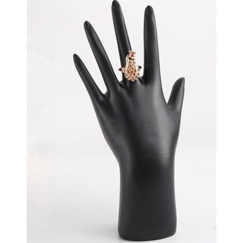 Necklace Chain Stand Holder Black Polyresin Hand Form Display Bracelet Ring