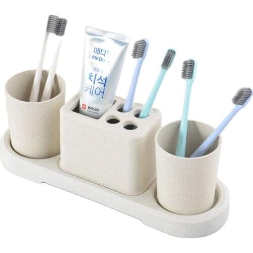 Wheat straw cup creative gargle cup set toothbrush simple toothbrush lovers' cup wash cup wholesale