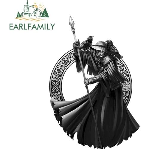 EARLFAMILY 13cm x 9.3cm for Odin Car Stickers Scratch-proof Personality Decal Motorcycle Helmet Graphics for Vehicle Bumper