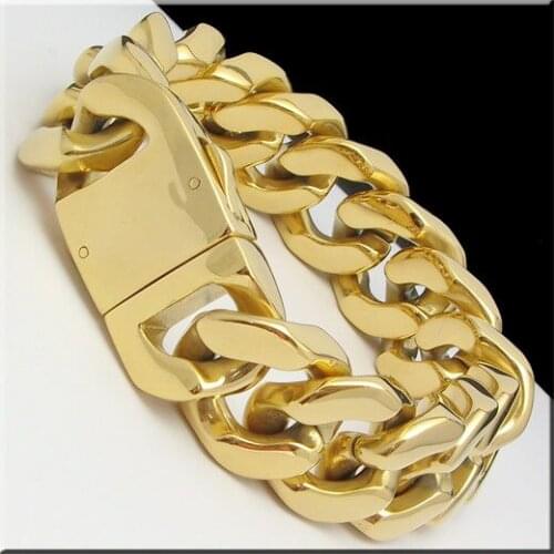 8.66" 20mm Hot Sale! Fashion Heavy Mens Cuban Curb Chain Stainless Steel Bracelet Bangle, High Quality