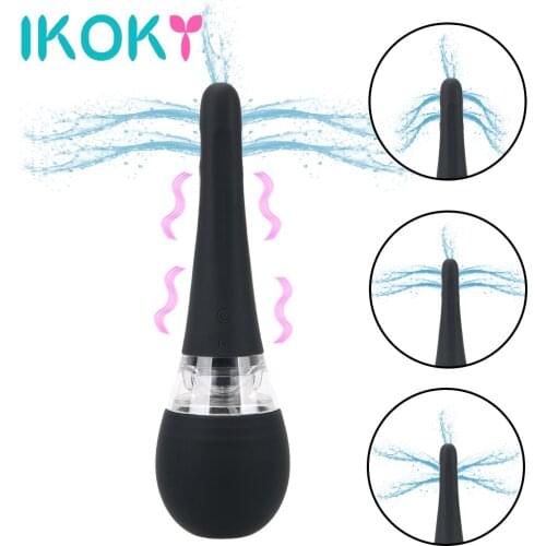 IKOKY Vagina Cleaner Douche Health Hygiene Tool Enema Bulb Auto Anal Cleaner Anal Shower Masturbator Enema Cleaning Container